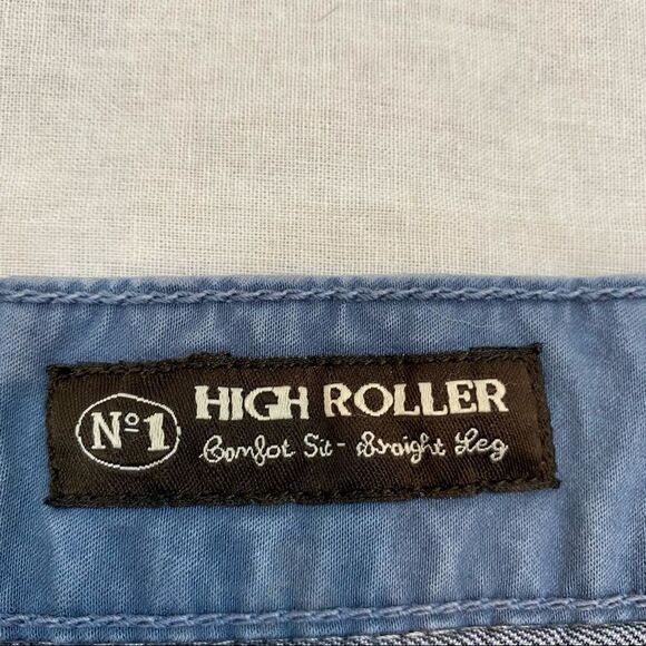 Mens Jack of Spades High Roller Comfort Sit Straight Leg Blue Casual Pants 42x32 - Picture 6 of 9